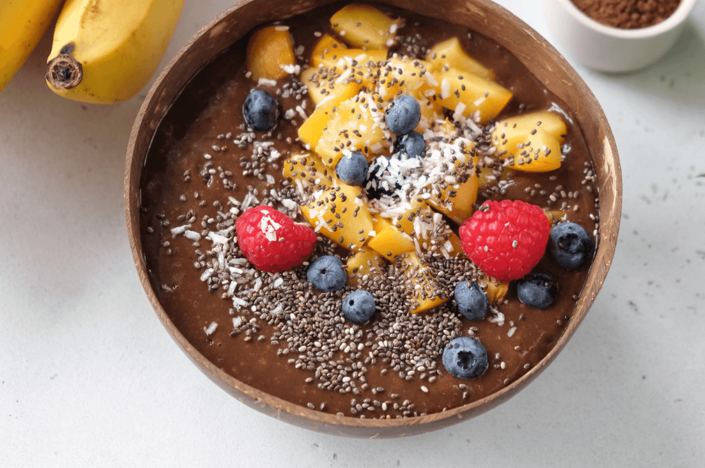 Bowl Proteico de Chía y Cacao