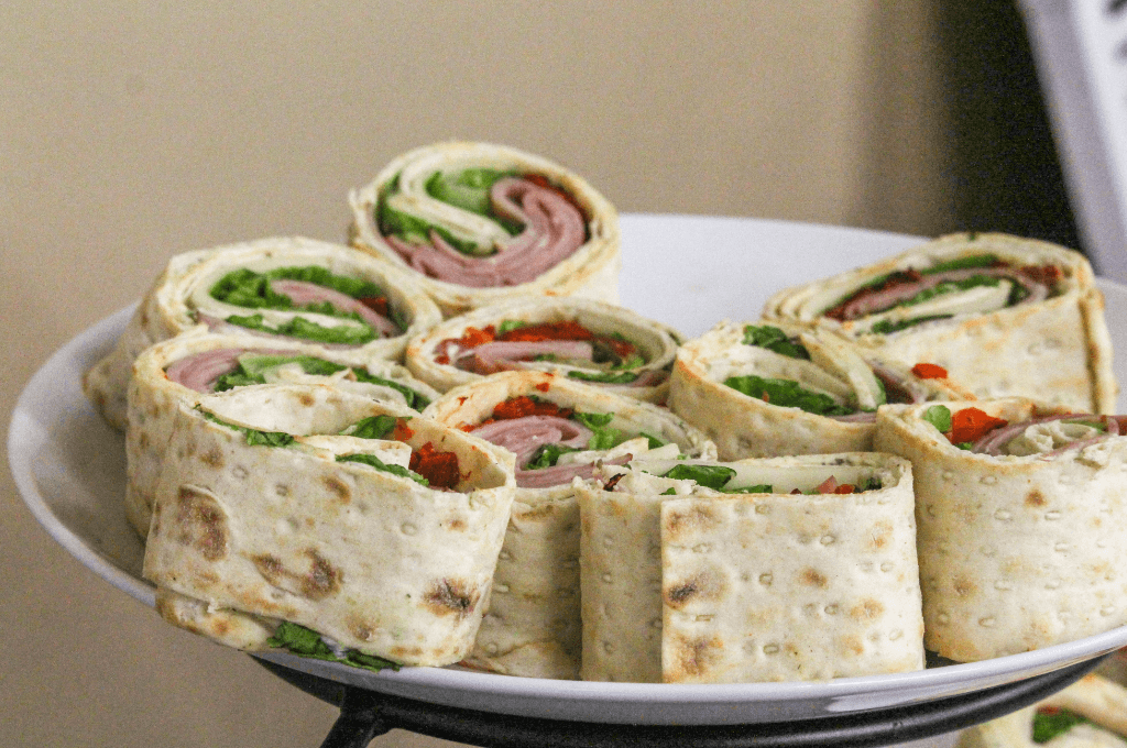 Mini Wraps con Jamón y Vegetales