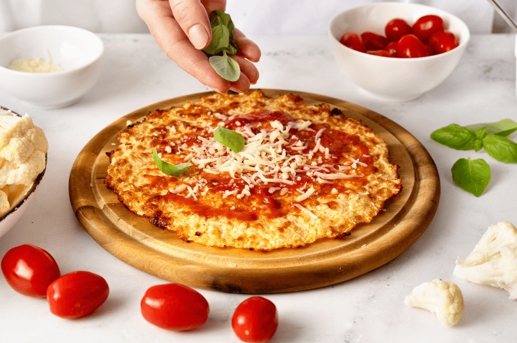 Pizza Saludable con Base de Coliflor
