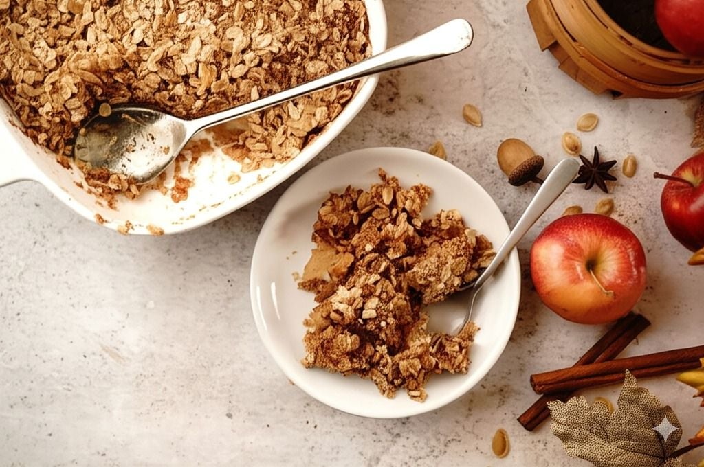 Postre de avena horneada