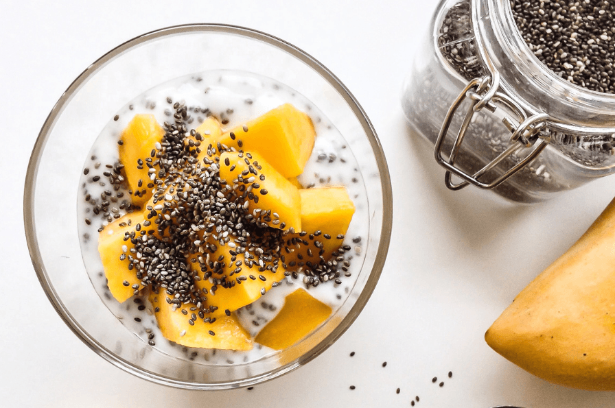 Yogur con chía y mango