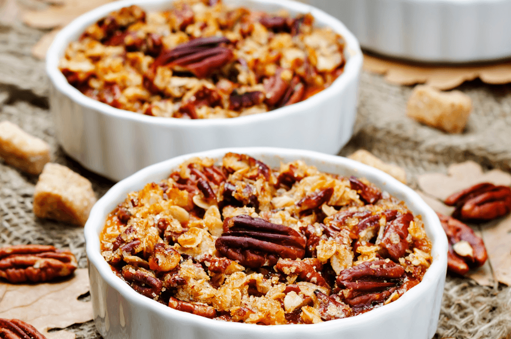 Avena horneada con Chía, Mango y Nueces