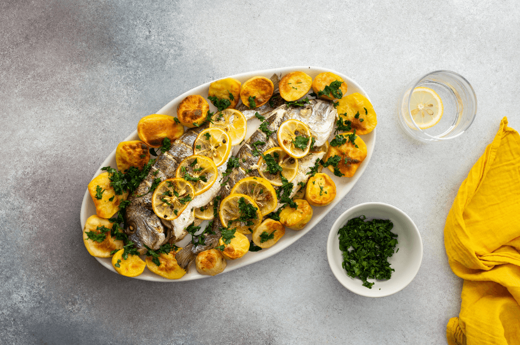 Dorada al Horno con Patatas