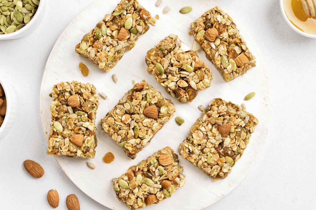 Barritas de Avena y Semillas con Miel