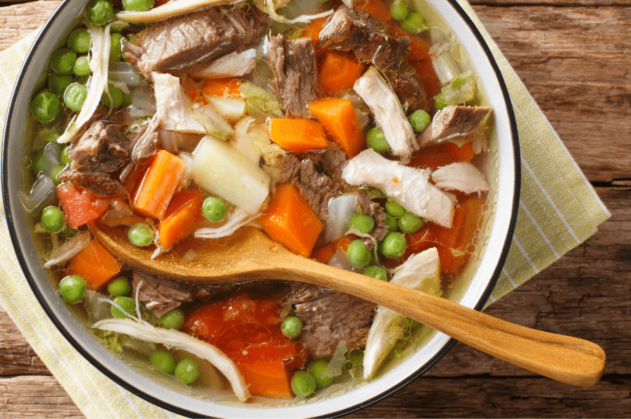 Sopa Mixta de Carne, Pollo y Vegetales