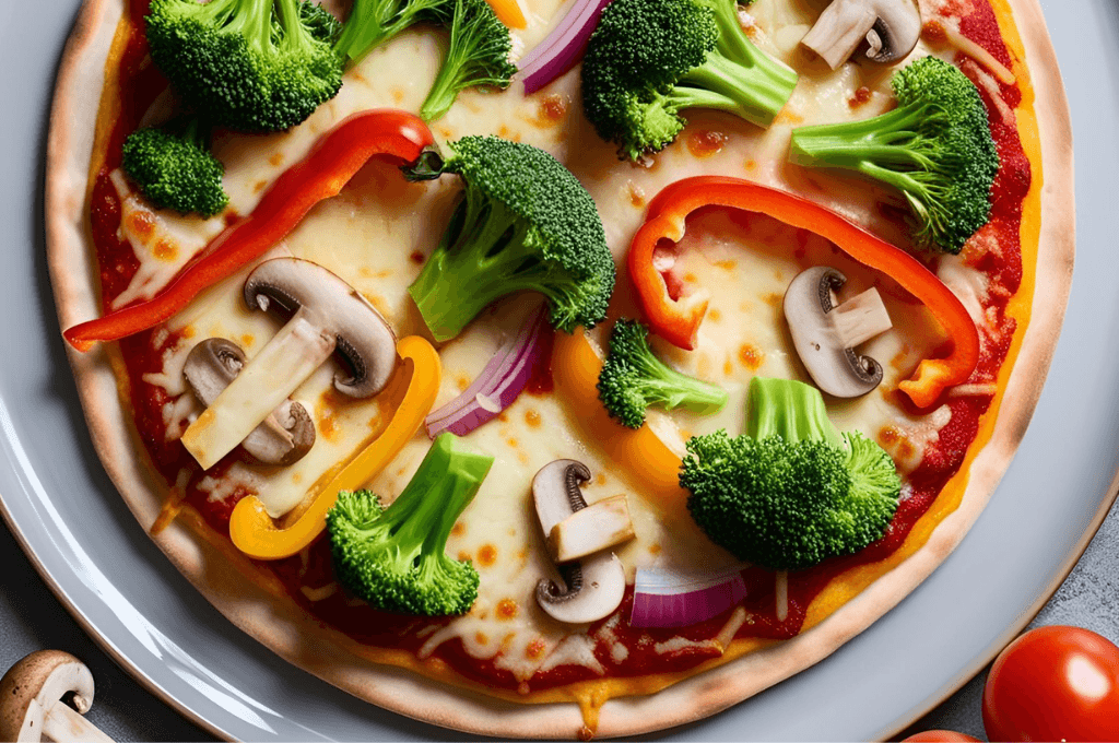 Pizza Rápida en Tortilla Integral con Vegetales