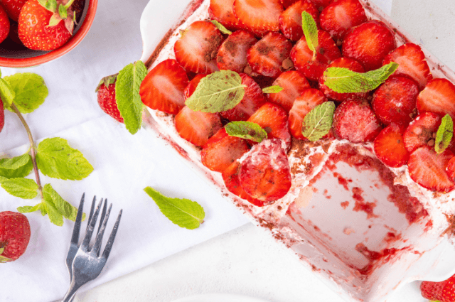 Tiramisú de fresas